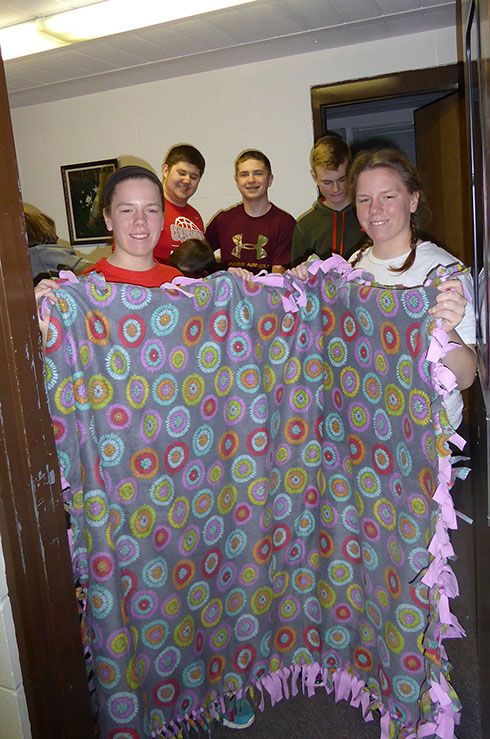 Youth Making Blanket